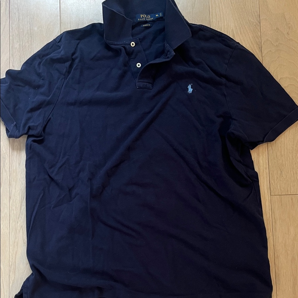 Polo by Ralph Lauren Men's Dark Blue Polo Shirt